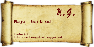 Major Gertrúd névjegykártya