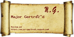 Major Gertrúd névjegykártya