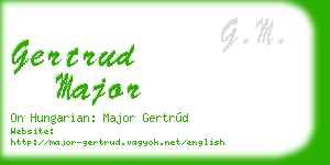 gertrud major business card