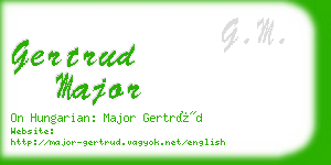 gertrud major business card